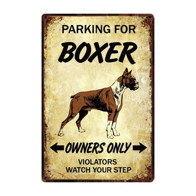 Boxer Love Reserved Parking Sign Board Car Decorman Boxer One Size 791434