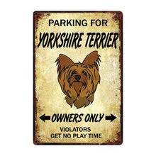 Load image into Gallery viewer, Boxer Love Reserved Parking Sign BoardCarYorkshire Terrier / YorkieOne Size