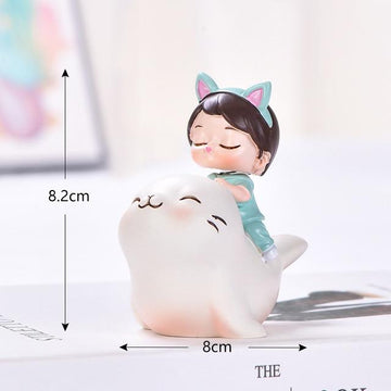 Boy with Pug and Friends BobbleheadsCar AccessoriesSeal