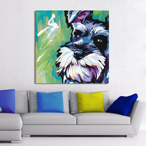 Broad Strokes Schnauzer Canvas Print Poster-Home Decor-Dogs, Home Decor, Poster, Schnauzer-2