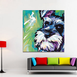 Broad Strokes Schnauzer Canvas Print Poster-Home Decor-Dogs, Home Decor, Poster, Schnauzer-6