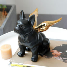 Load image into Gallery viewer, Bronze Angel-Wings Ceramic White French Bulldog Statue-Home Decor-Dogs, French Bulldog, Home Decor, Statue-4