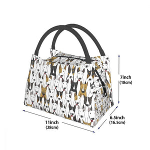 Size image of a Bull Terrier bag in the cutest Bull Terrier design