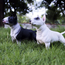 Load image into Gallery viewer, Image of two bull terrier figurines in the color white and black &amp; white