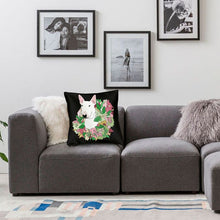 Load image into Gallery viewer, Bull Terrier in Bloom Cushion Cover-Home Decor-Bull Terrier, Cushion Cover, Dogs, Home Decor-4