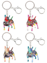 Load image into Gallery viewer, Beautiful Bull Terrier Love Enamel Keychains-Accessories-Accessories, Bull Terrier, Dogs, Keychain-1