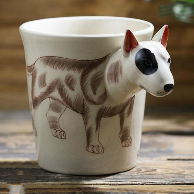 Bull Terrier Love 3D Ceramic CupMugDefault Title