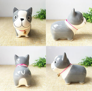 Bull Terrier Love Ceramic Car Dashboard / Office Desk OrnamentHome Decor