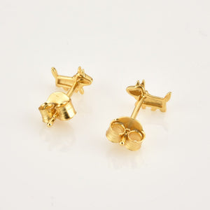 Bull Terrier Love Gold Plated Silver Earrings-Dog Themed Jewellery-Bull Terrier, Dogs, Earrings, Jewellery-10