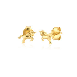 Bull Terrier Love Gold Plated Silver Earrings-Dog Themed Jewellery-Bull Terrier, Dogs, Earrings, Jewellery-Unicorn-8