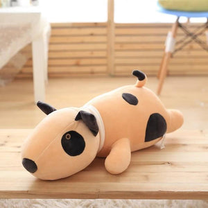 Bull Terrier Love Huggable Stuffed Animal Plush Toy PillowHome DecorMediumDark Khaki