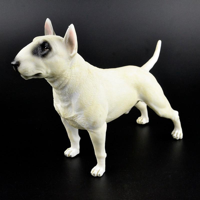 Bull Terrier Love Lifelike Statue FigurineHome DecorWhite
