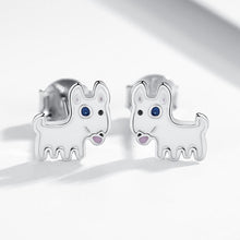 Load image into Gallery viewer, Bull Terrier Love Silver and Enamel EarringsDog Themed Jewellery