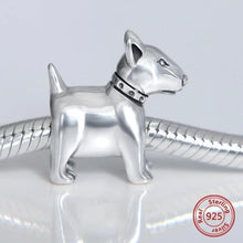 Load image into Gallery viewer, Bull Terrier Love Silver Charm BeadPendant