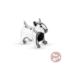 Load image into Gallery viewer, Bull Terrier Love Silver Charm BeadPendant