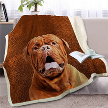Load image into Gallery viewer, Bull Terrier Love Soft Warm Fleece Blanket - Series 2-Home Decor-Blankets, Bull Terrier, Dogs, Home Decor-Dogue de Bordeaux-Medium-11