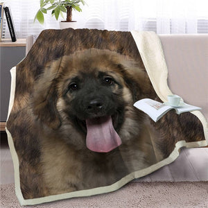 Bull Terrier Love Soft Warm Fleece Blanket - Series 2-Home Decor-Blankets, Bull Terrier, Dogs, Home Decor-German Shepherd - Puppy-Medium-12
