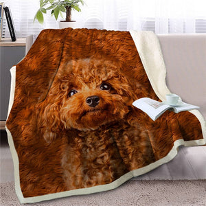 Bull Terrier Love Soft Warm Fleece Blanket - Series 2-Home Decor-Blankets, Bull Terrier, Dogs, Home Decor-Toy Poodle-Medium-15