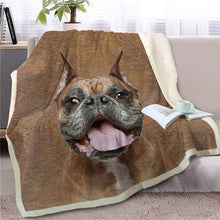 Load image into Gallery viewer, Bull Terrier Love Soft Warm Fleece Blanket - Series 2-Home Decor-Blankets, Bull Terrier, Dogs, Home Decor-French Bulldog-Medium-19