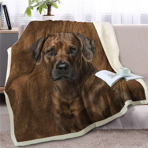 Bull Terrier Love Soft Warm Fleece Blanket - Series 2-Home Decor-Blankets, Bull Terrier, Dogs, Home Decor-Rhodesian Ridgeback-Medium-21