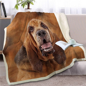 Bull Terrier Love Soft Warm Fleece Blanket - Series 2-Home Decor-Blankets, Bull Terrier, Dogs, Home Decor-Bloodhound-Medium-25