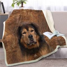 Load image into Gallery viewer, Bull Terrier Love Soft Warm Fleece Blanket - Series 2-Home Decor-Blankets, Bull Terrier, Dogs, Home Decor-Tibetan Mastiff-Medium-7