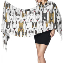 Load image into Gallery viewer, Bull Terrier Love Thin Winter Shawl-Accessories-Accessories, Bull Terrier, Dogs, Shawl-7