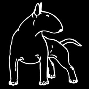 Bull Terrier Love Vinyl Car Stickers-Car Accessories-Bull Terrier, Car Accessories, Car Sticker, Dogs-White-1 pc-2