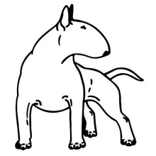 Load image into Gallery viewer, Bull Terrier Love Vinyl Car Stickers-Car Accessories-Bull Terrier, Car Accessories, Car Sticker, Dogs-Black-1 pc-3