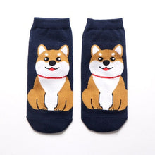 Load image into Gallery viewer, Bull Terrier Love Womens Ankle Length Socks-Apparel-Accessories, Bull Terrier, Dogs, Socks-Shiba Inu-10