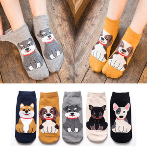 Bull Terrier Love Womens Ankle Length Socks-Apparel-Accessories, Bull Terrier, Dogs, Socks-2