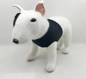 image of a bull terrier stuffed animal plush toy - sideview