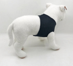 image of a bull terrier stuffed animal plush toy - sideview