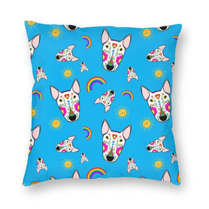 Bull Terriers and Rainbows Love Cushion Cover-Home Decor-Bull Terrier, Cushion Cover, Dogs, Home Decor-7