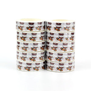 Image of Bulldog masking tape in the most adorable infinite Bulldogs design