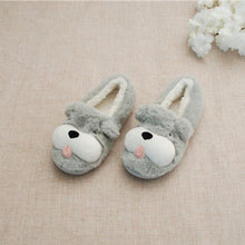 Load image into Gallery viewer, Image of super cute indoor English Bulldog slippers in gray color