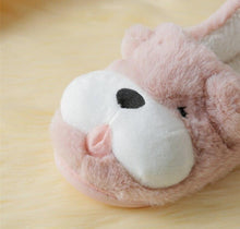 Load image into Gallery viewer, Close image of super cute and comfy English Bulldog slippers in pink color