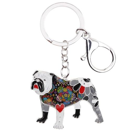 English hot sale bulldog keychain