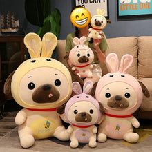 Load image into Gallery viewer, Bunny Ears Pug Huggable Plush Soft Toys (Small to Extra Large size)-Soft Toy-Dogs, Home Decor, Pug, Soft Toy, Stuffed Animal-1