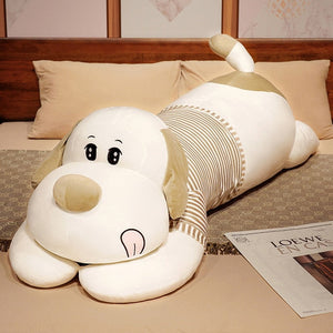 Button Nose Dog Stuffed Animal Huggable Plush Toys-Soft Toy-Dogs, Home Decor, Soft Toy, Stuffed Animal, Stuffed Cushions-Beige-Medium-4