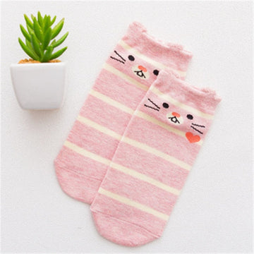 Cartoon Bull Terrier Ankle Length Socks-Apparel-Accessories, Bull Terrier, Dogs, Socks-Rabbit - Whiskers-11