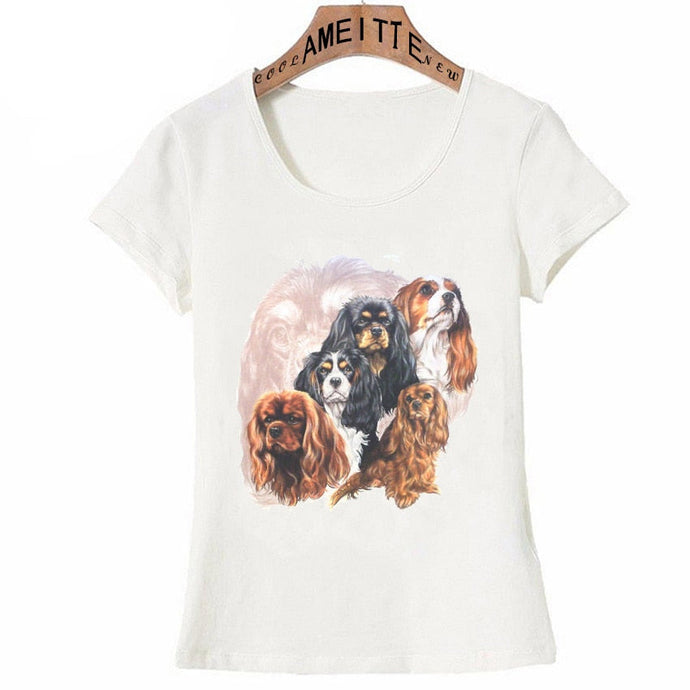 Image of a super cute and timeless Cavalier King Charles Spaniel t-shirt