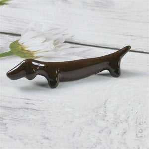 Ceramic Dachshund Tabletop Cutlery Holders-Home Decor-Cutlery, Dachshund, Dogs, Home Decor-Chocolate-3