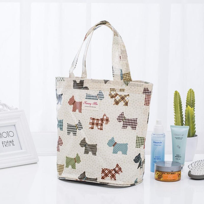 Checkered Schnauzer Love Cotton Tote BagAccessories
