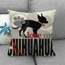 Load image into Gallery viewer, Love My Chihuahua Cushion Cover-Home Decor-Chihuahua, Cushion Cover, Dogs, Home Decor-2