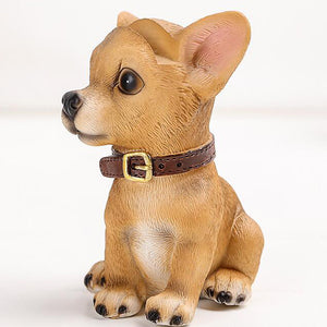 Side image of a super cute Chihuahua glasses holder