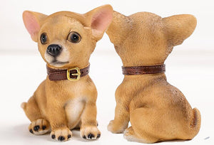 Front and back image of a super cute Chihuahua glasses holder