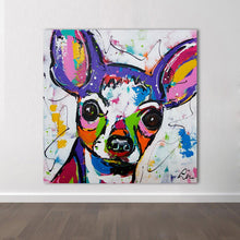 Load image into Gallery viewer, Chihuahua Love Modern Abstract Canvas Print PaintingHome Decor