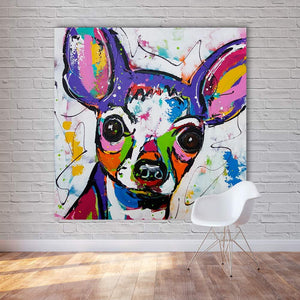 Chihuahua Love Modern Abstract Canvas Print PaintingHome Decor