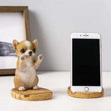 Load image into Gallery viewer, Image of a Chihuahua cell phone holder made of resin